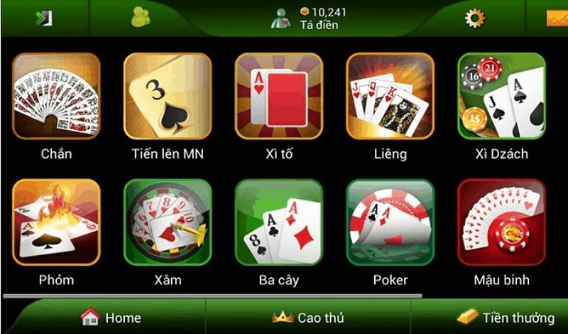 Top game bài tại sodo casino hiện nay